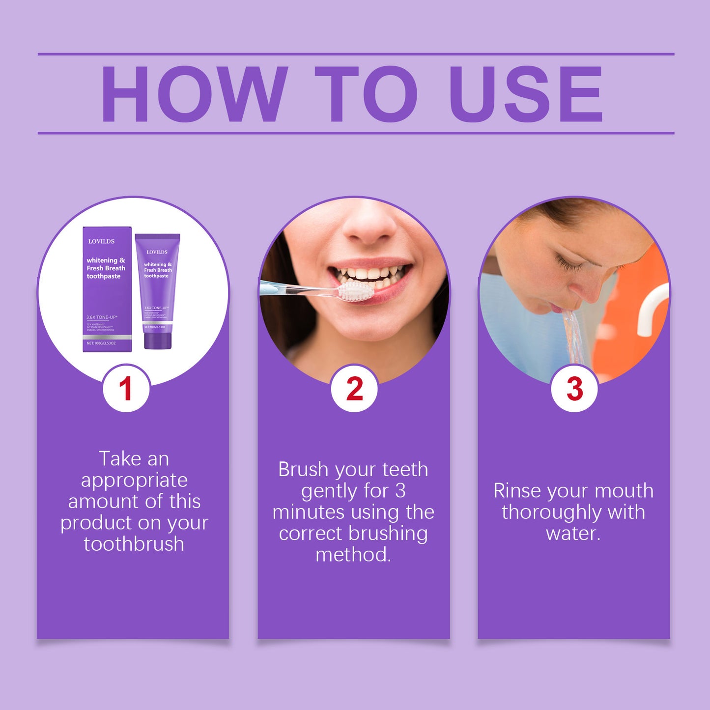 LOVILDS™ Whitening & Fresh Breath Toothpaste – Natural Whitening & Gum Care✨