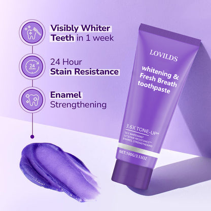 LOVILDS™ Whitening & Fresh Breath Toothpaste – Natural Whitening & Gum Care✨