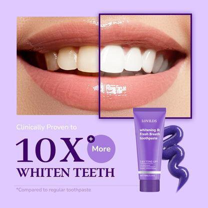 LOVILDS™ Whitening & Fresh Breath Toothpaste – Natural Whitening & Gum Care✨
