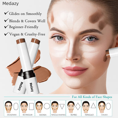 Medazy™ Creamy Contour Stick with Brush – Flawless Contour & Blend✨