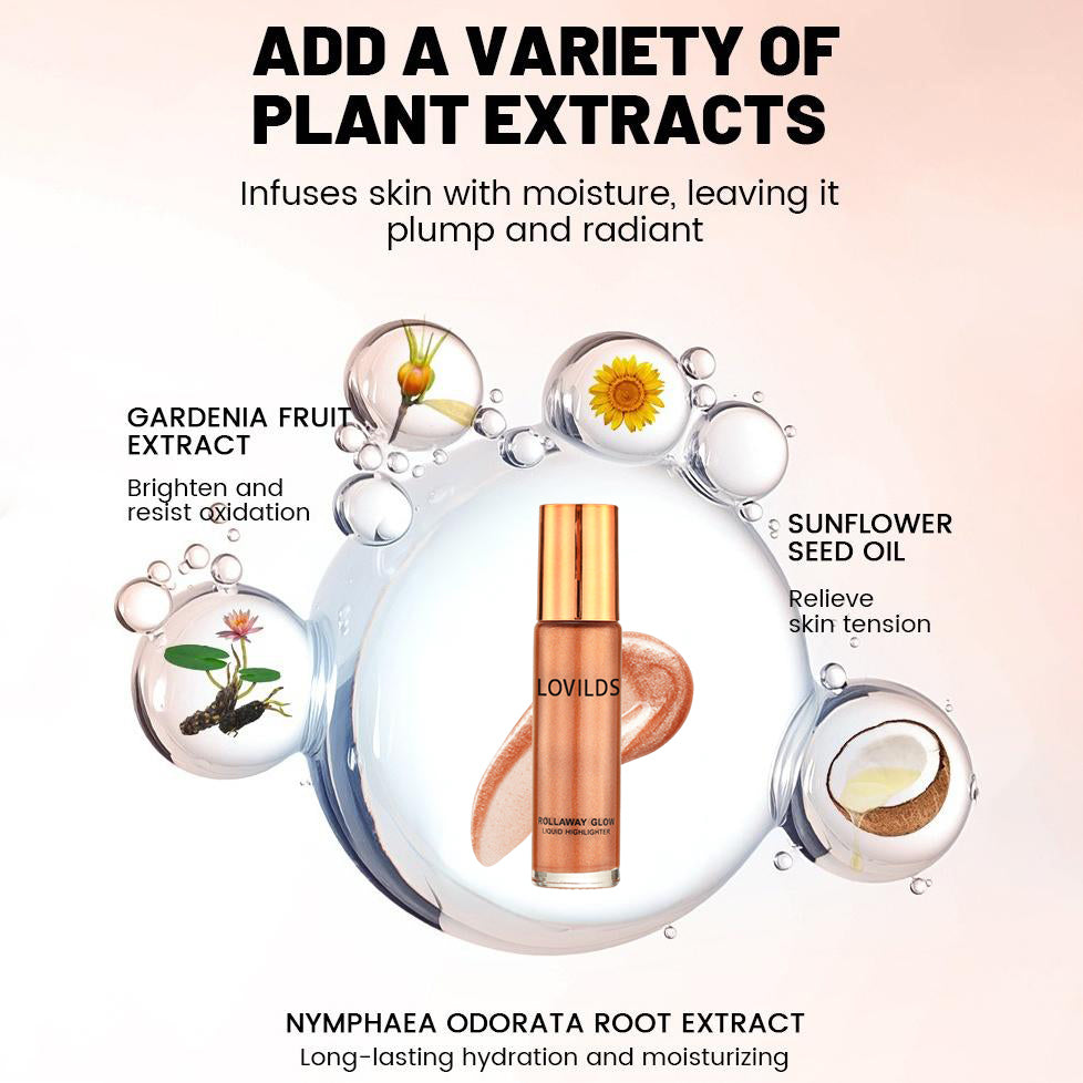🔥LOVILDS™ Rollaway Glow Liquid Highlighter – Multi-Dimensional Glow✨