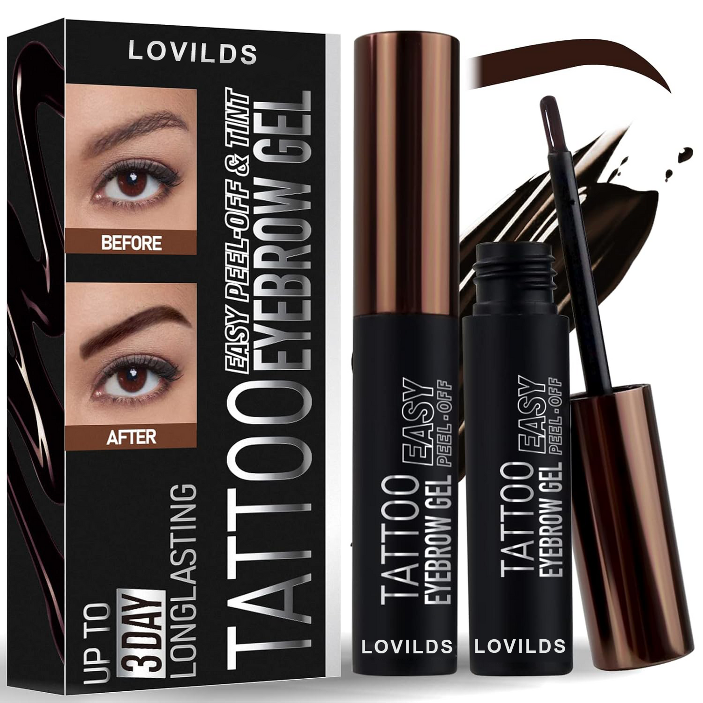 🔥LOVILDS™ Tattoo Peel Off Eyebrow Gel Tint – Smudge-Proof & Long-Lasting